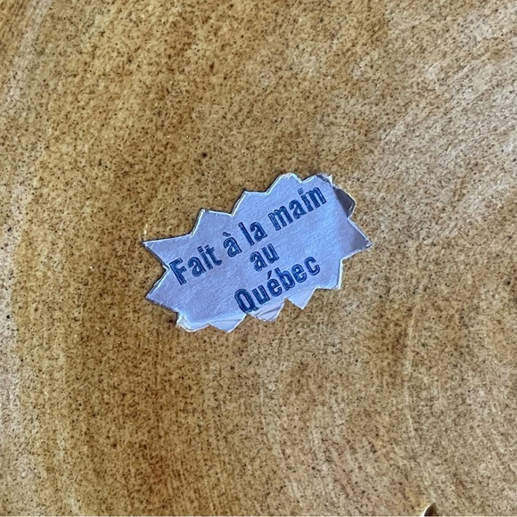 Vintage 80s Handmade in Montreal clay floral plate - Picture 6 of 12